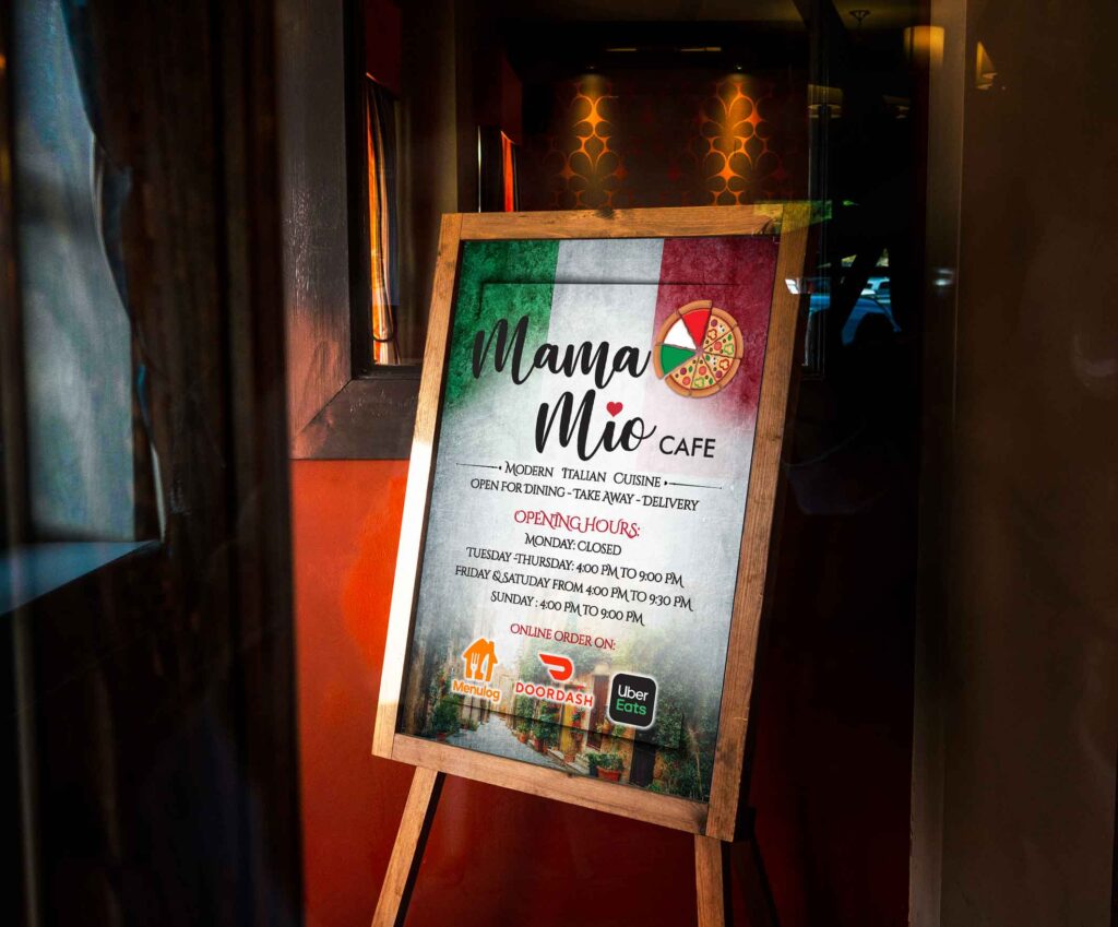 Mama-Mio-Restaurant-Aframe-sign